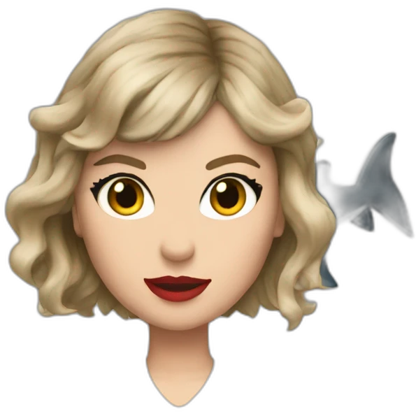 Taylor swift but as a shark emoji