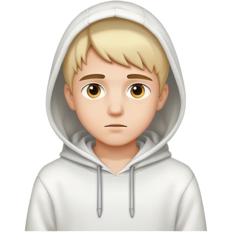 mysterious boy in white hoodie emoji