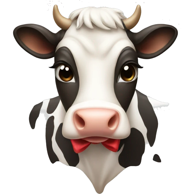 cow with bow emoji