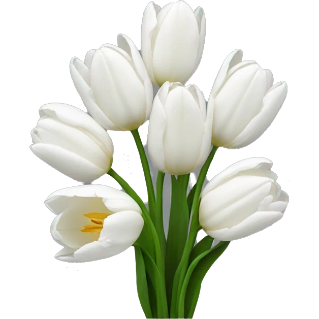 white tulips  emoji
