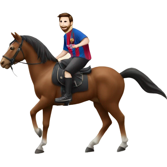 Messi sur un cheval  emoji