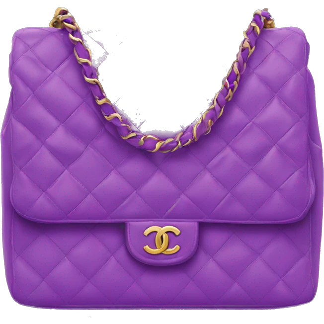 Chanel bag purple emoji