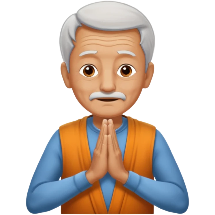 Old man namaste emoji emoji