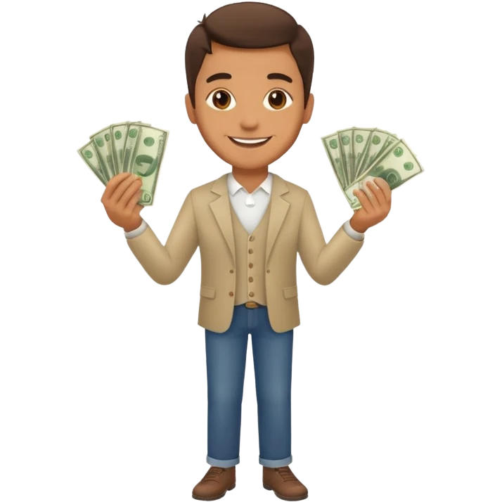 man with money full body emoji
