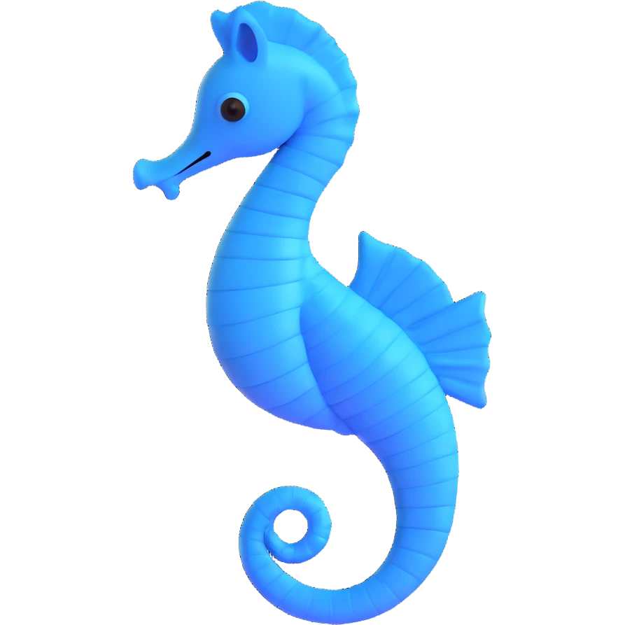 blue seahorse emoji