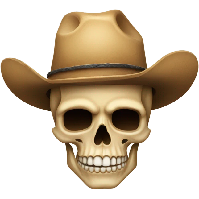 Skull with cowboy hat emoji