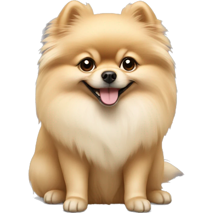 Light beige Pomeranian dog emoji