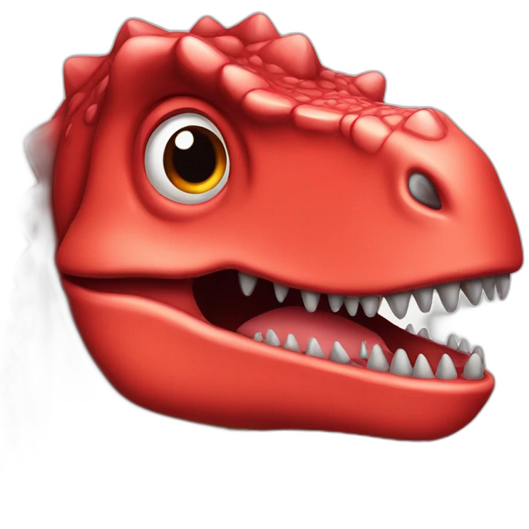 dinosaur red with big head emoji