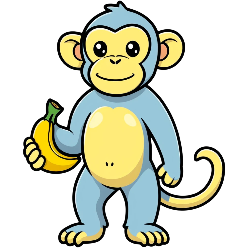 Chimpanzee banana hybrid emoji