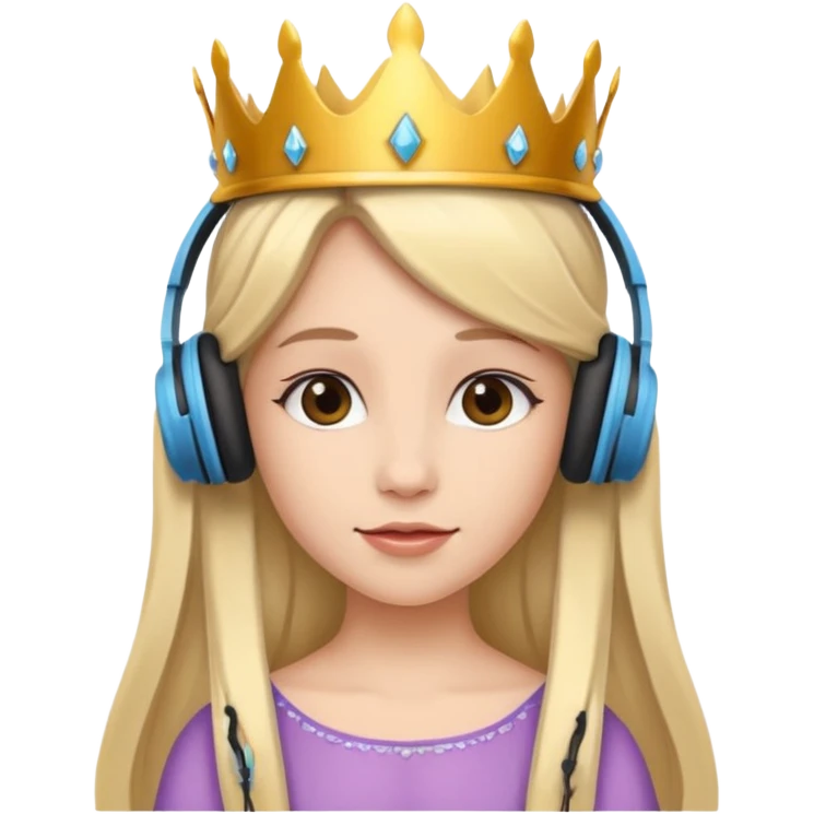 princess with headphones emoji