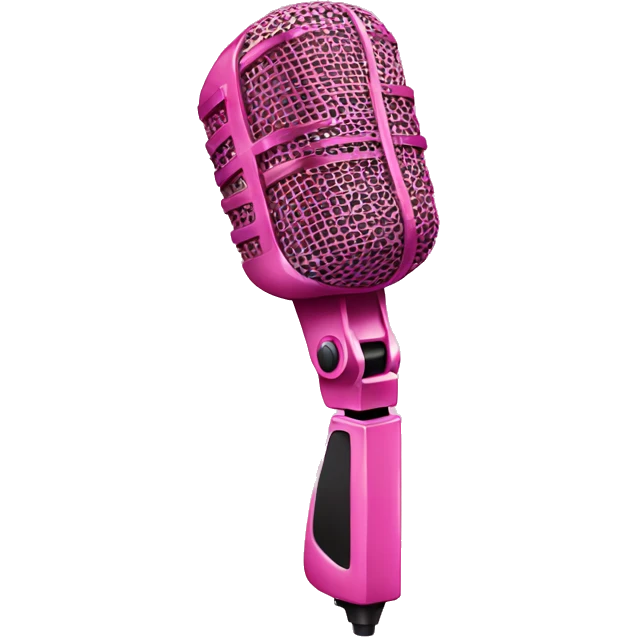 Pink mic emoji