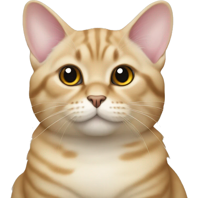 The cat is a British breed golden chinchilla color emoji