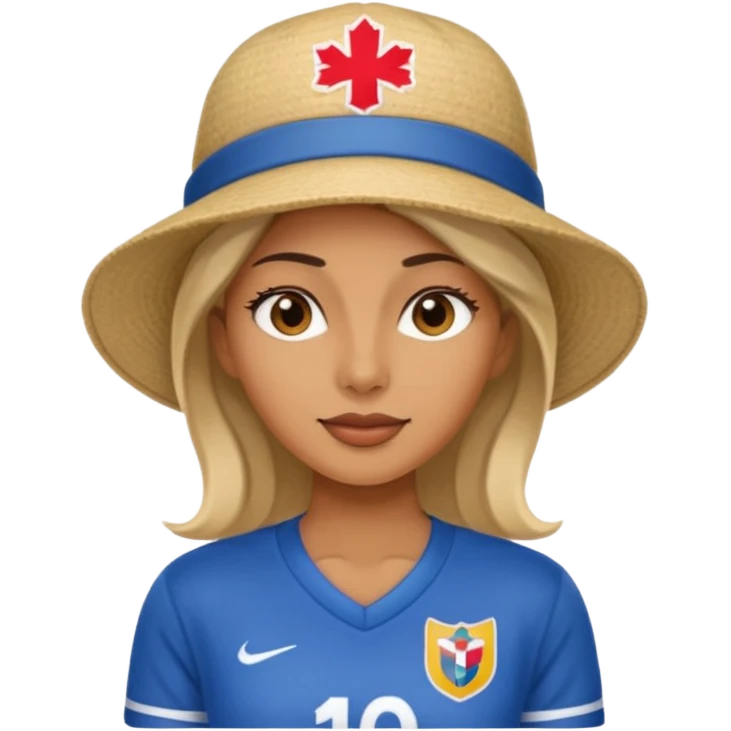 woman jersey and hat emoji