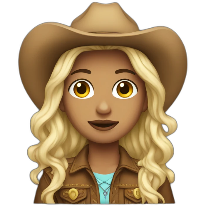 A trans cowgirl emoji