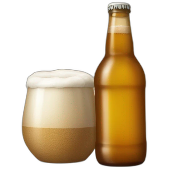 Caca qui boit une bière emoji