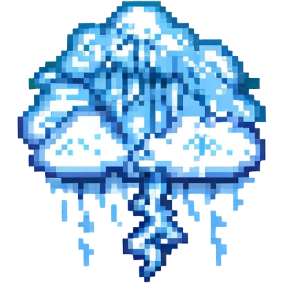 Cloud with rain/lightning emoji