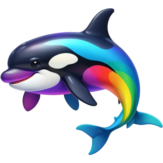 Rainbow orca  emoji