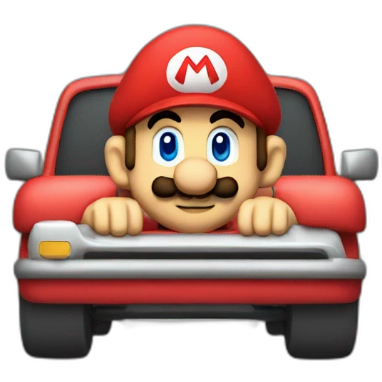mario driving emoji