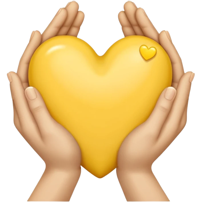 Pray hands + yellow heart  emoji