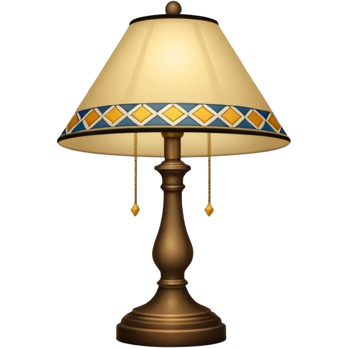 patterned lamp emoji