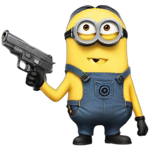 minion with gun emoji