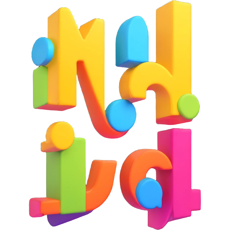 text only, name Beáta, colorful, bold, youthful, elegant 3D font style emoji