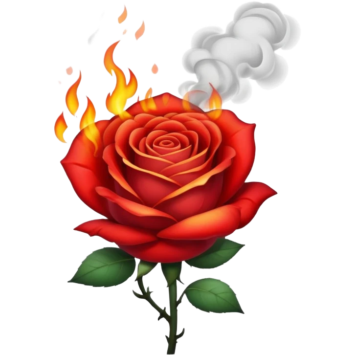 a burning rose emoji