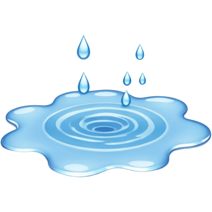 cinematic realistic _ puddle of water emoji
