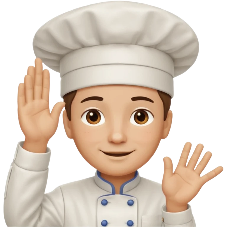 Chef saluting with one tear drop coming down his eye emoji