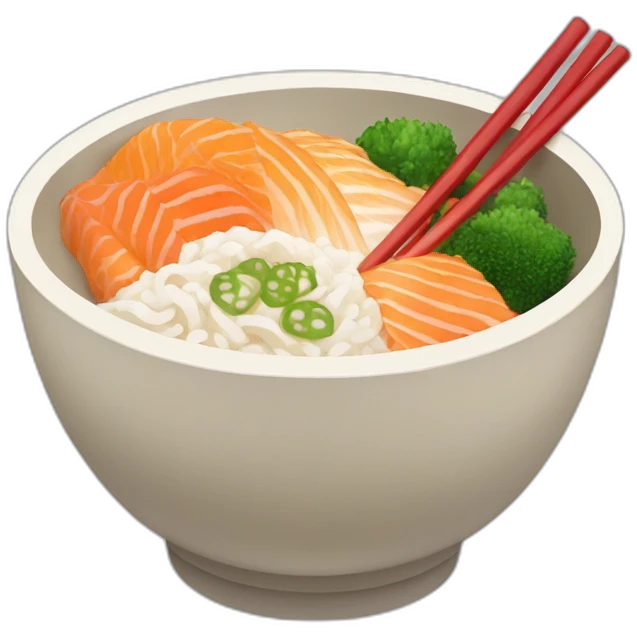 japanese donburi bowl without chopsticks emoji