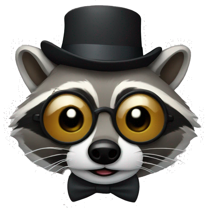 Raccoon with monocle  emoji