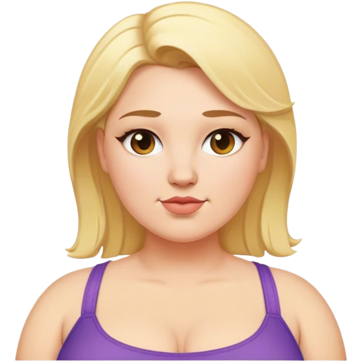 Plus size blonde lesbian emoji