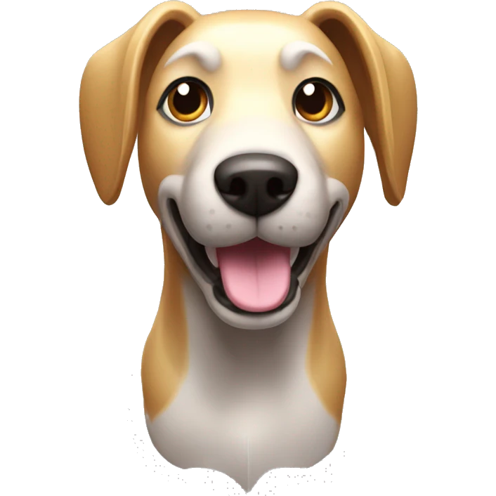 3d model render of a shiny dog emoji