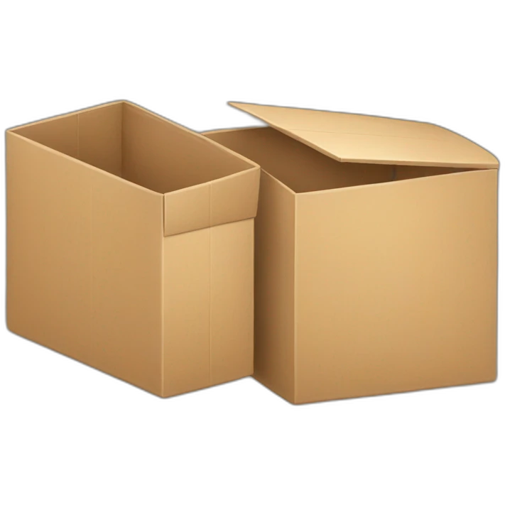 two boxes one opened one closed emoji