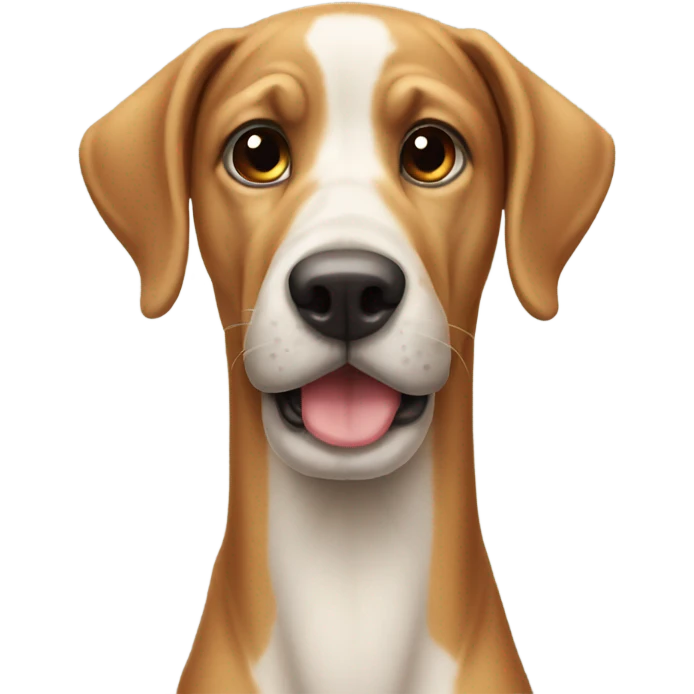 big headed dog long neck emoji