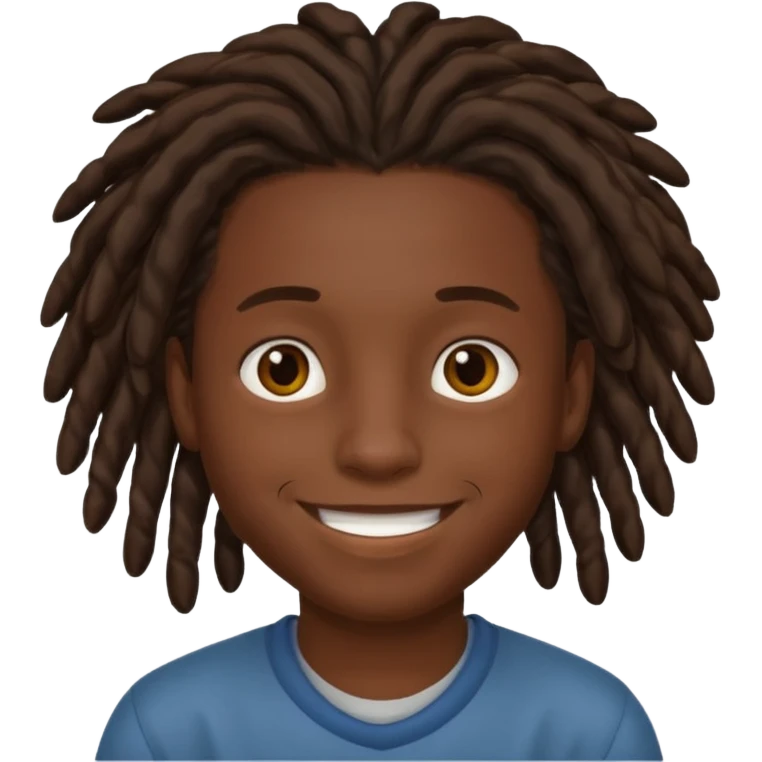 Boy with a locs hair  emoji