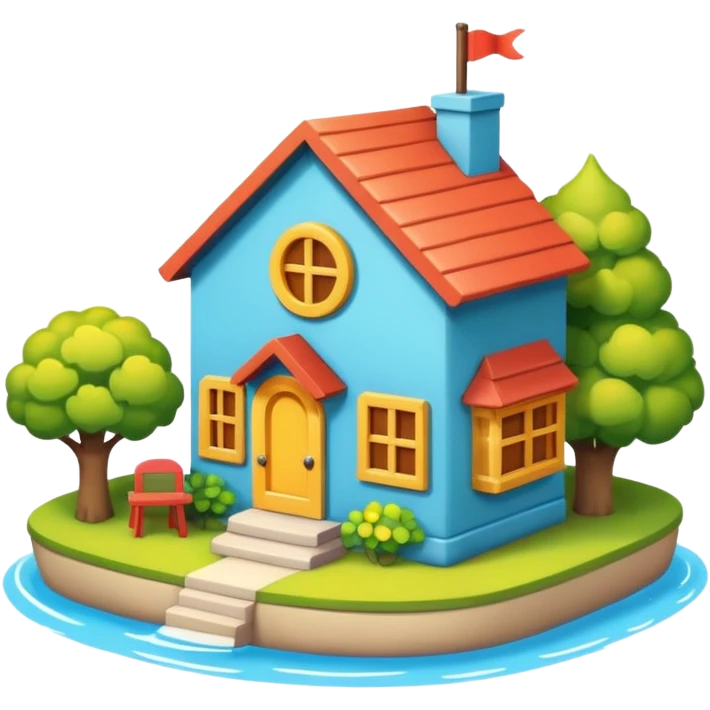 Gible-style little city and small home emoji