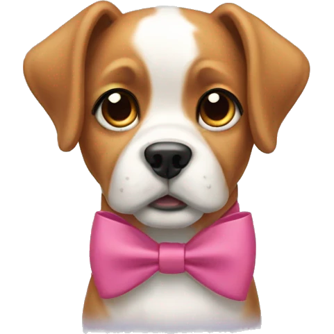 Bow on a dog emoji