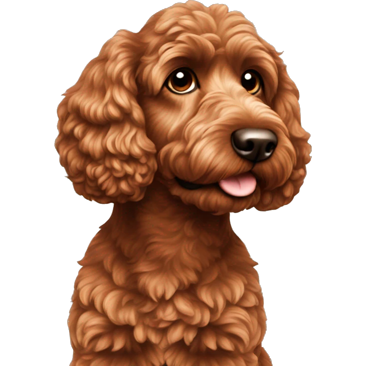 Reddish brown cockapoo side view emoji