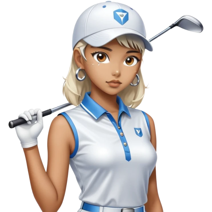 sorayama girl golfing emoji