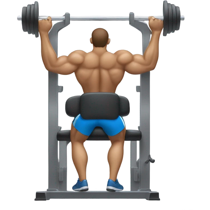 guy doing lat pulldowns on machine emoji