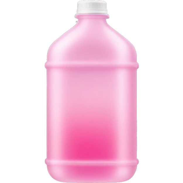 plastic bottle with crystaline pink liquid emoji