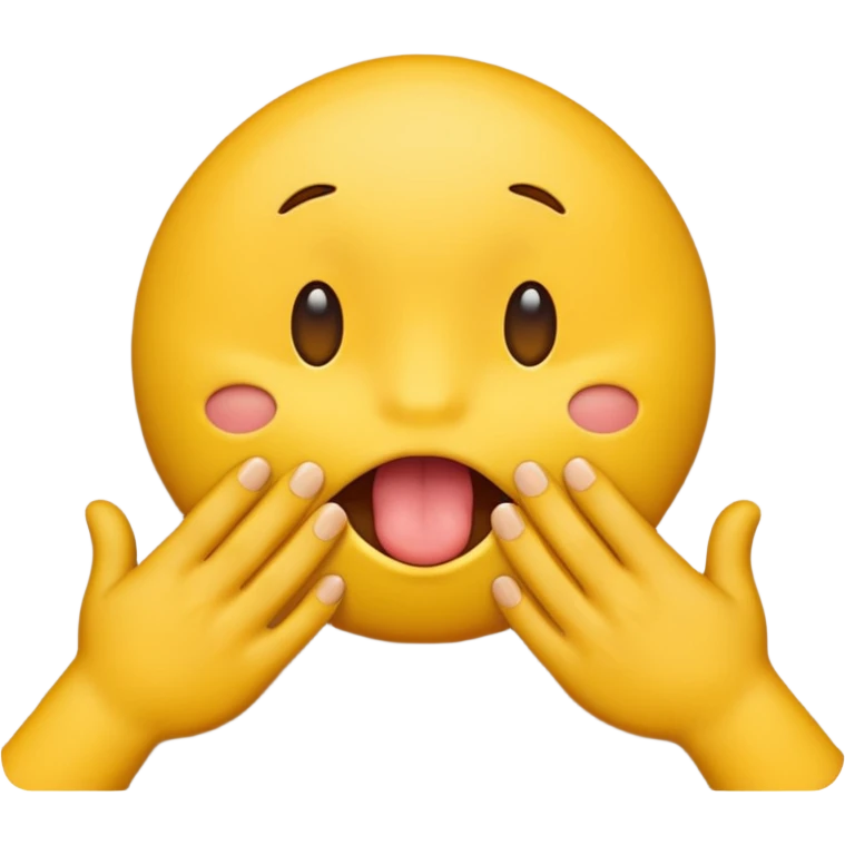 A licking emoji with hands. Imagine there’s a wall at the side and the emoji is licking it while holding it with it’s hands emoji