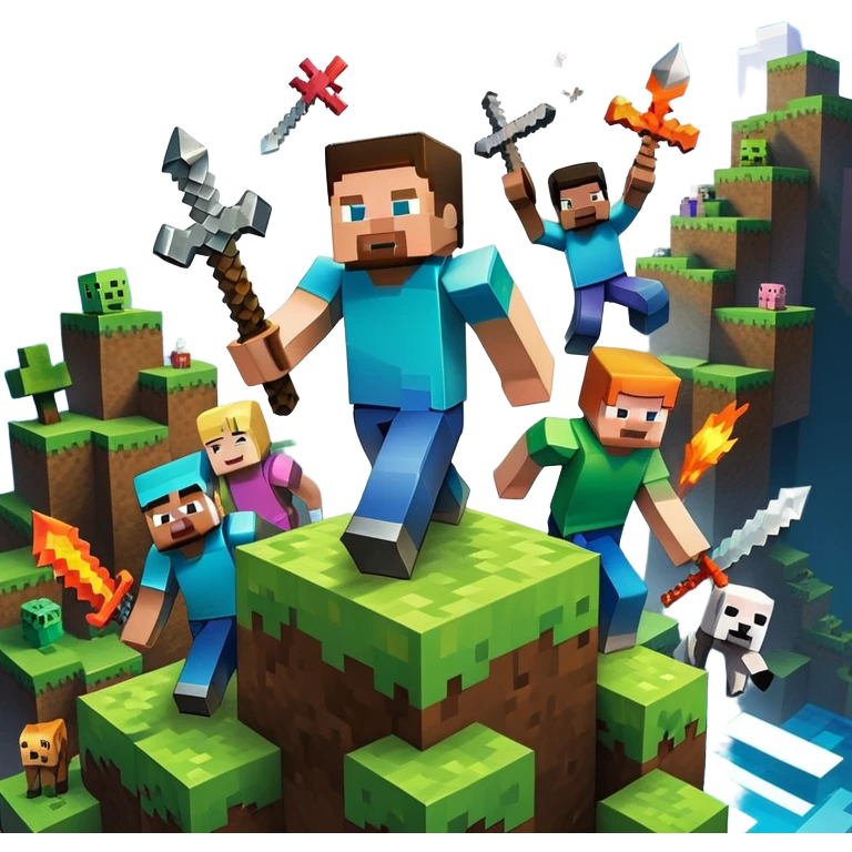 Minecraft movie poster emoji