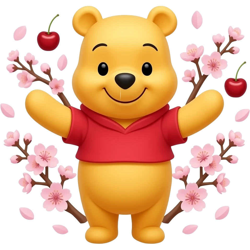 baby winnie the pooh sakura emoji