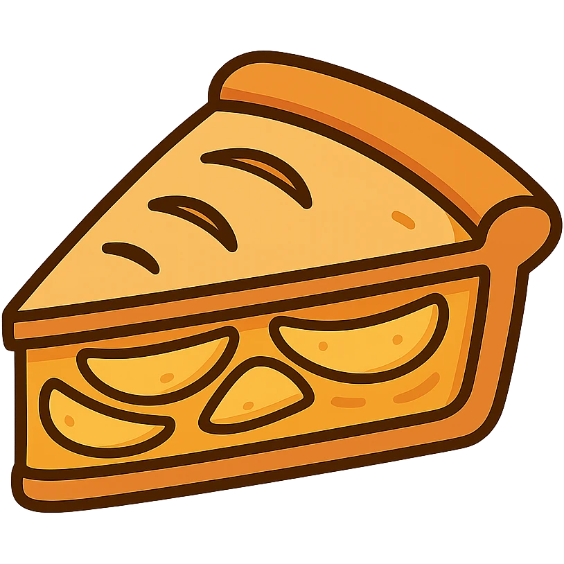 slice of apple pie flat toon style emoji