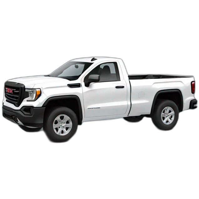 GMC sierra 2023 white 2 doors emoji