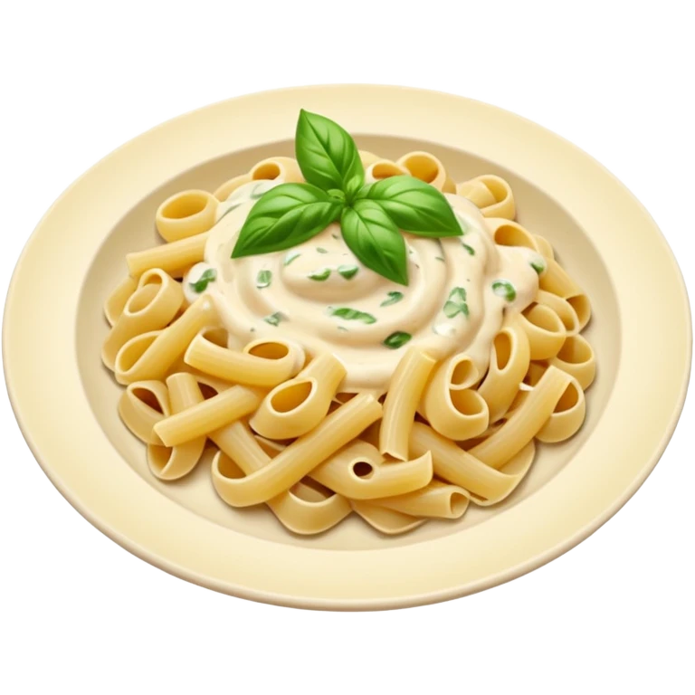 Pasta with cream sauce emoji