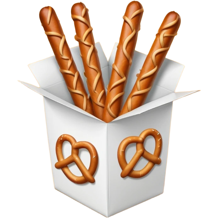 Pretzel sticks on food paper box emoji