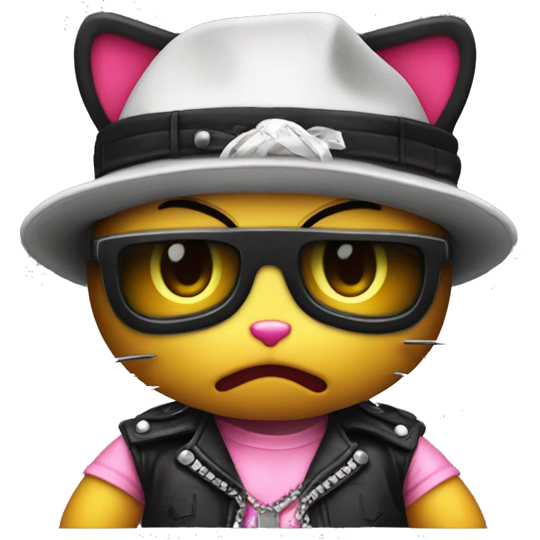 Hello Kitty gangster emoji